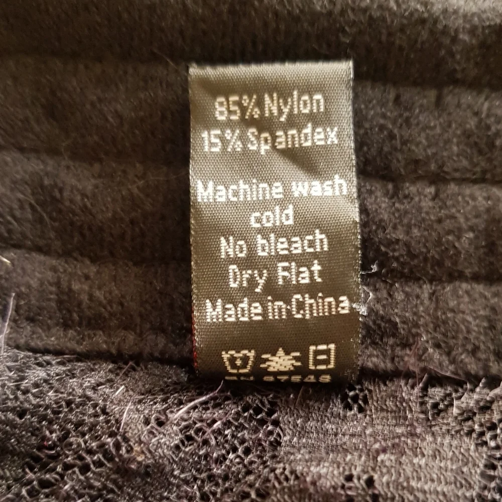 Exposed By Magic Silk Black Lace Stretchy Corset Lingerie Top Size S/M - Picture 7 of 7